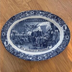 Staffordshire Liberty Blue Turkey Platter 20”